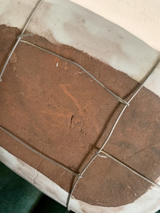 Large stoneware wall plate – champlevé fish decor – 50s-60s (Vallauris / Derval / Agard style) erased (photo 13 of 15)