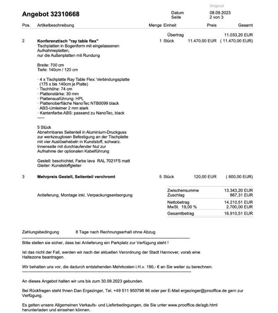 Image 1 of Mesa de conferencias modular Ray Table Flex (de Brunner)