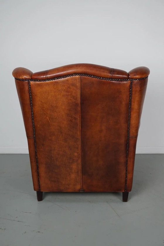 Image 1 of Vintage Nederlandse cognackleurige leren clubfauteuil