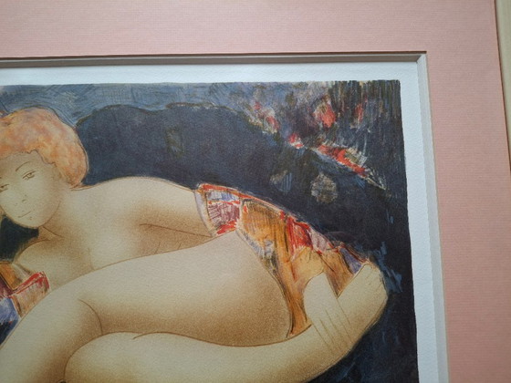 Image 1 of Framed lithograph by Alain Bonnefoit, signed and numbered