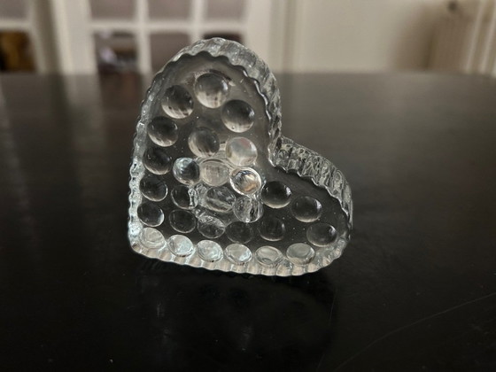 Image 1 of pair of heart candlesticks 1960