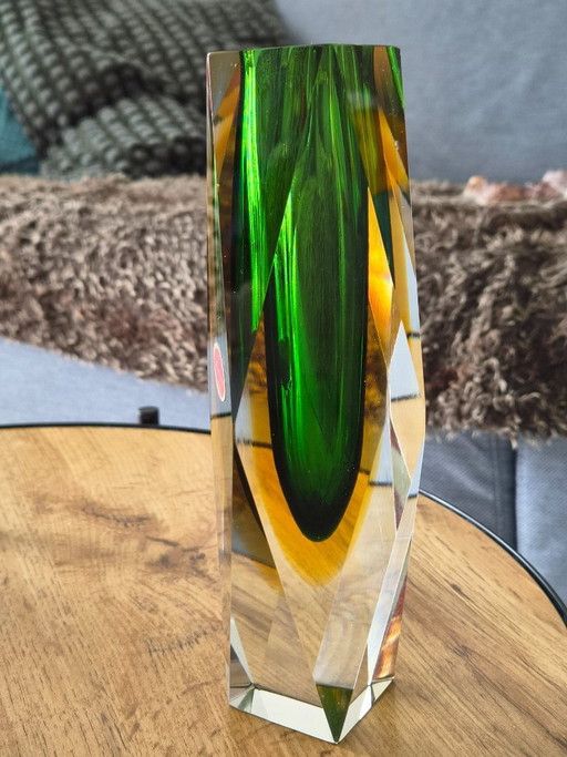 Murano glass vase / block vase