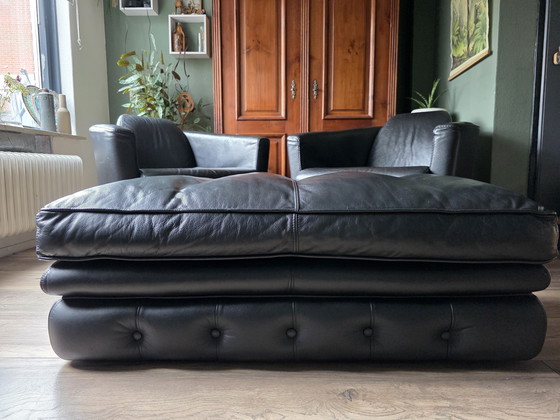 Image 1 of 2 x Enzo Luca Archchairs & Lederhocker