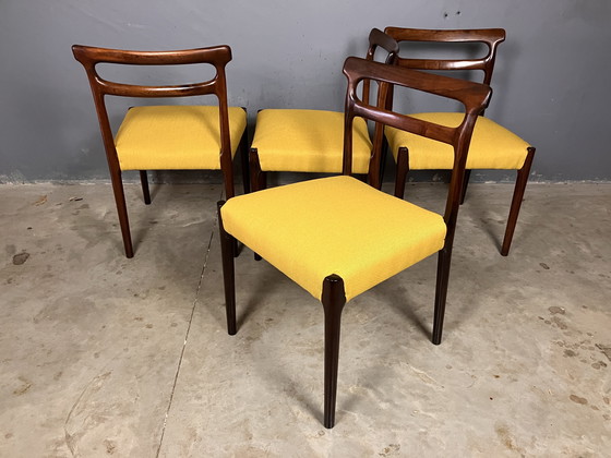 Image 1 of Rosewood chairs newly upholstered Mid Century Vintage