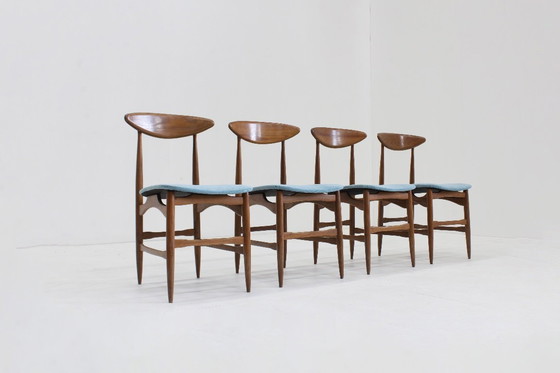 Image 1 of Sedie da sala da pranzo italiane vintage di metà secolo, anni '60, set di 4