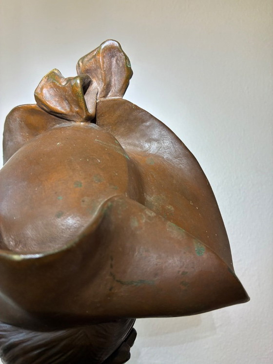 SELTENE Museumsqualität Jugendstil Bronze Büste von Marcel Début – Bildhauerei (photo 12 of 19)