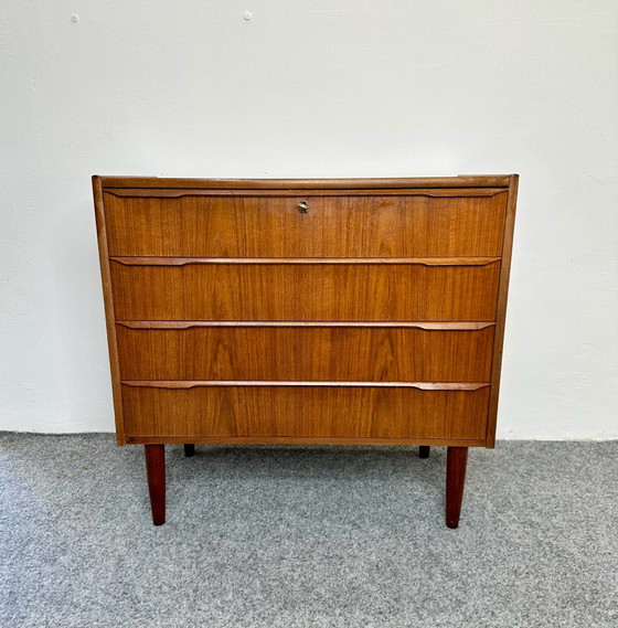 Danish Design Teak Chest of Drawers Johannes Larsen Denmark 1960s, Wood, Brown (photo 13 of 13)