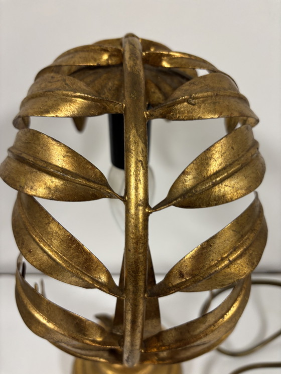 Image 1 of Hollywood Regency gilded table lamp in the style of Hans Kögl, Germany, 1970s