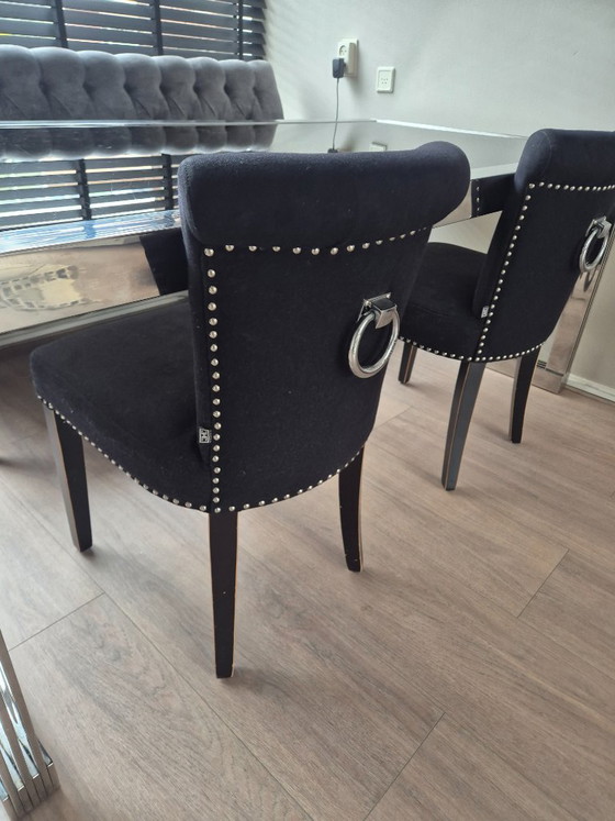 Image 1 of Eicholtz dining table and chairs plus Kare dining bench