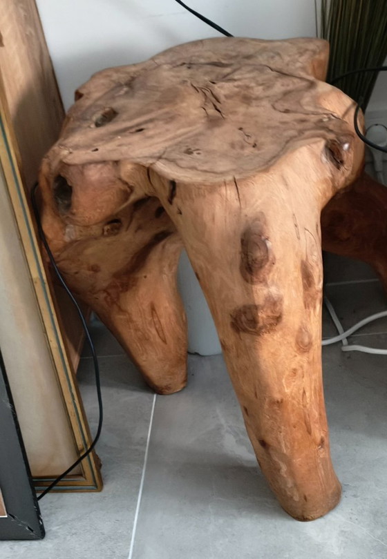 Tavolo in legno massello a tronco d'albero – Tavolini da caffè (photo 5 of 5)