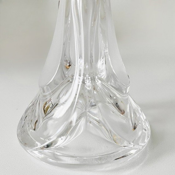 Image 1 of Vintage mid-century Walther Glas organic candlestick crystal 1970s