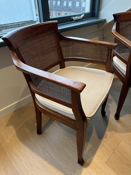 Image 1 of Set of 2 Vintage Bannink Art Nouveau armchairs – reupholstered - 70's/80's