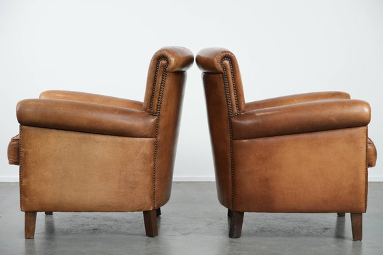 Image 1 of 2 poltrone vintage in pelle di pecora