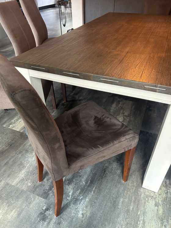 H&H Dining Table with 6 or 8 Chairs - 190x100x77 cm – Wood (photo 9 of 15)