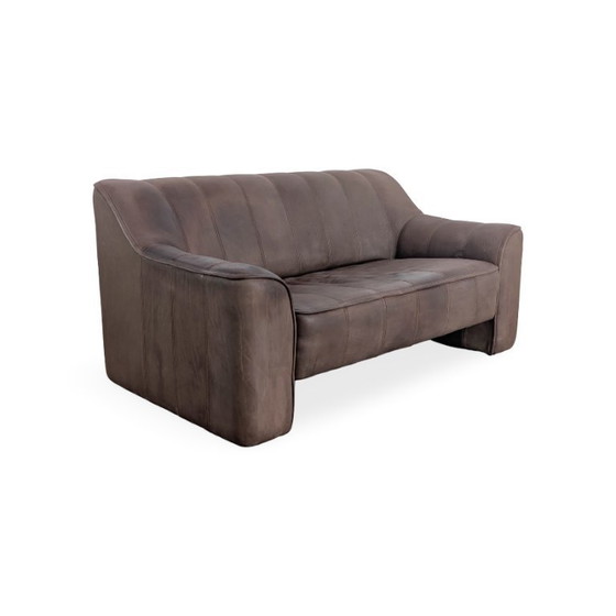 Image 1 of 2x Originele de Sede DS44 Tweezitsbank van buffelleer, bruin