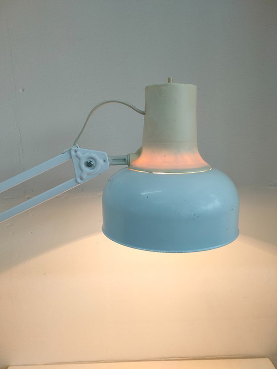 Image 1 of Scissor lamp Desk lamp Lival P12 white Finland 1970s