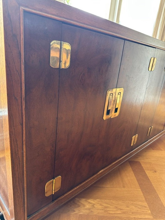 Image 1 of A vintage sideboard, Heritage by Drexel, Chinese Art Deco 1970s Hollywood Regency