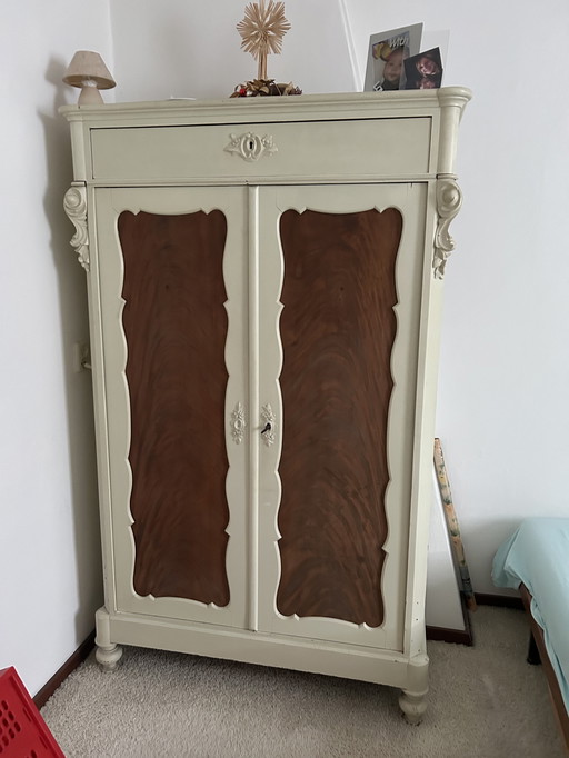 Mooie Vintage Biedemeier Linnenkast 