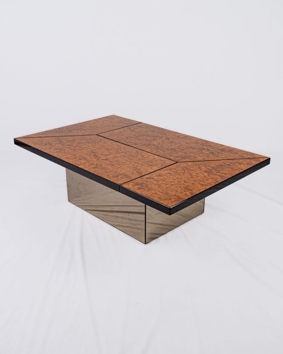 Image 1 of Elm burl salontafel/bar, Paul Michel voor Roche Bobois, Frankrijk, jaren 80