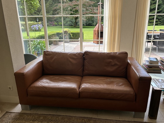 Image 1 of Molinari 2-Seater And 3-Seater Cognac Leather