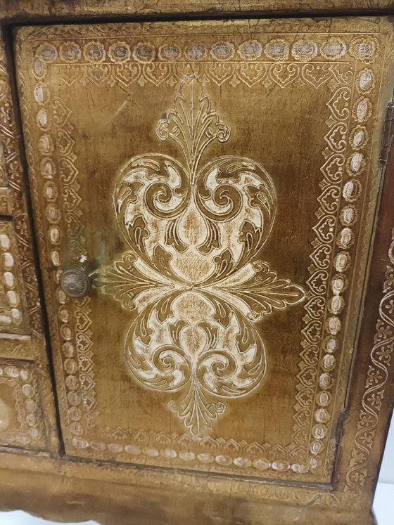 Image 1 of Gold-colored Florentine chest of drawers