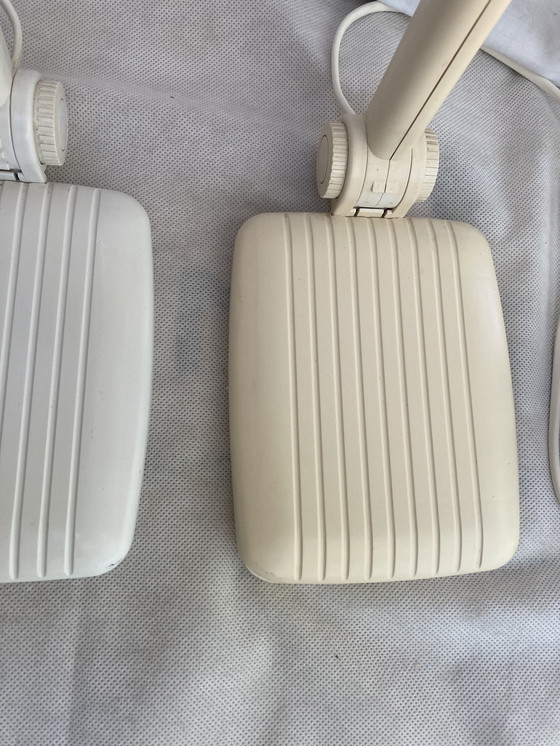 Image 1 of Paire de lampe Finlandaise LIVAL SENIOR année 80 beige et blanc 