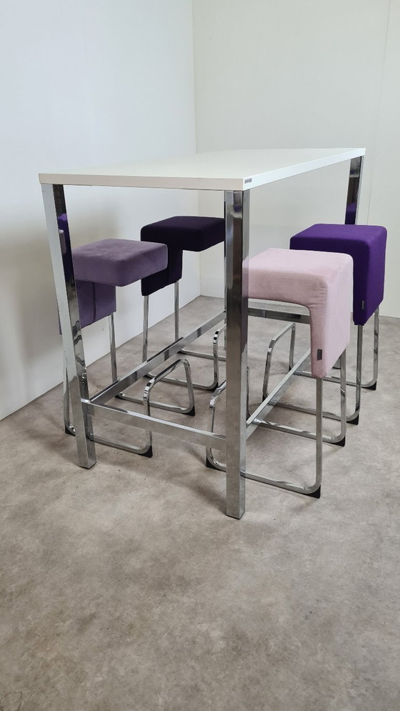 Image 1 of Wiesner Hager design set "Fizz" hoge bartafel + 4x barkruk