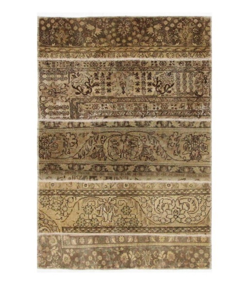 Orientalische Handgeknüpfter Vintage Art Klassik & Relief Design 180 x 120 cm Braun Farbe