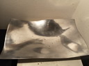 Vintage design modernist wave aluminium sculptuur schaal