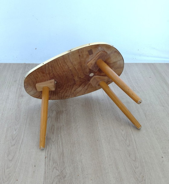 Image 1 of Table d'appoint des années 1950 avec un motif distinctif