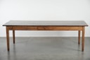 Großer antiker französischer XXL-Esstisch im Landhausstil mit zwei Schubladen