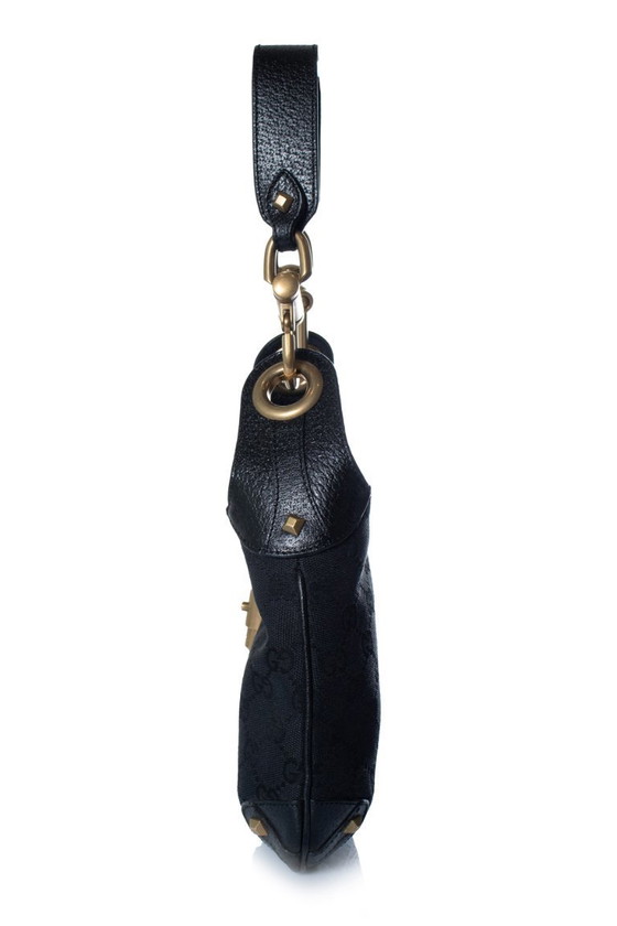 Image 1 of Gucci mini Jackie GG canvas tas in zwart