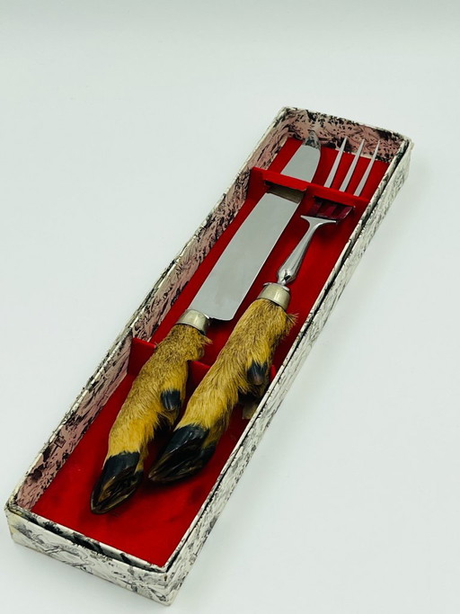 Hunting Carving Set by Gérard Pouply Rethel