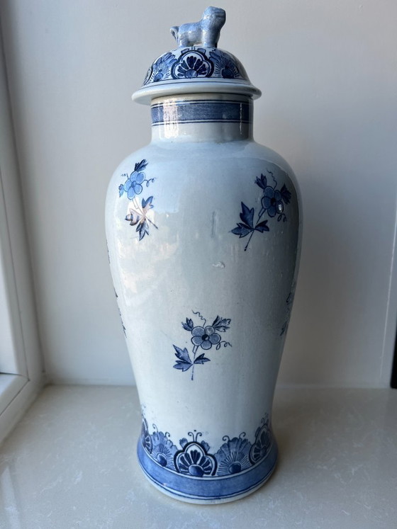 Jarrón con tapa de Delft Azul, Jarrones, Cerámica (foto 7 de 10)