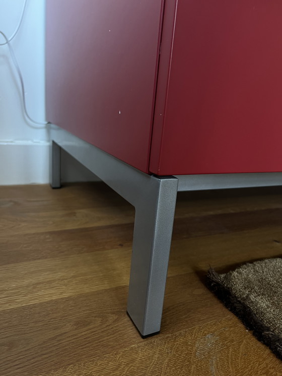 Image 1 of Pastoe Sideboard Red With 8 Drawers