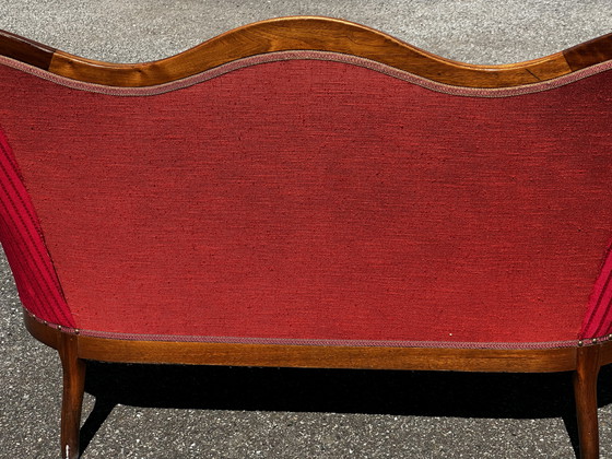 Image 1 of Louis XV style sofa in molded wood - 19th century