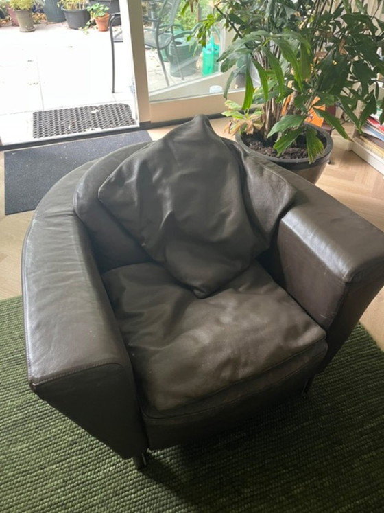 Dos sillones Natuzzi de cuero – Leather, Metal (photo 3 of 5)