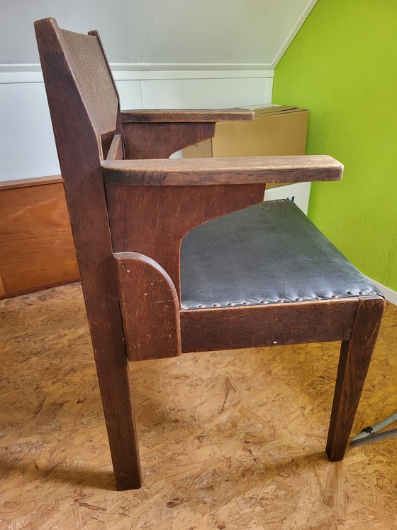 Image 1 of Scuola di Amsterdam 2 sedie di legno