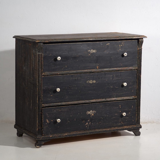 Antique chest of drawers with dark patina (c.1920) #58 (photo 8 of 40)