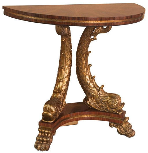 Consolle di lusso barocca Casa Padrino marrone/oro 92 x 47 x H. 83 cm