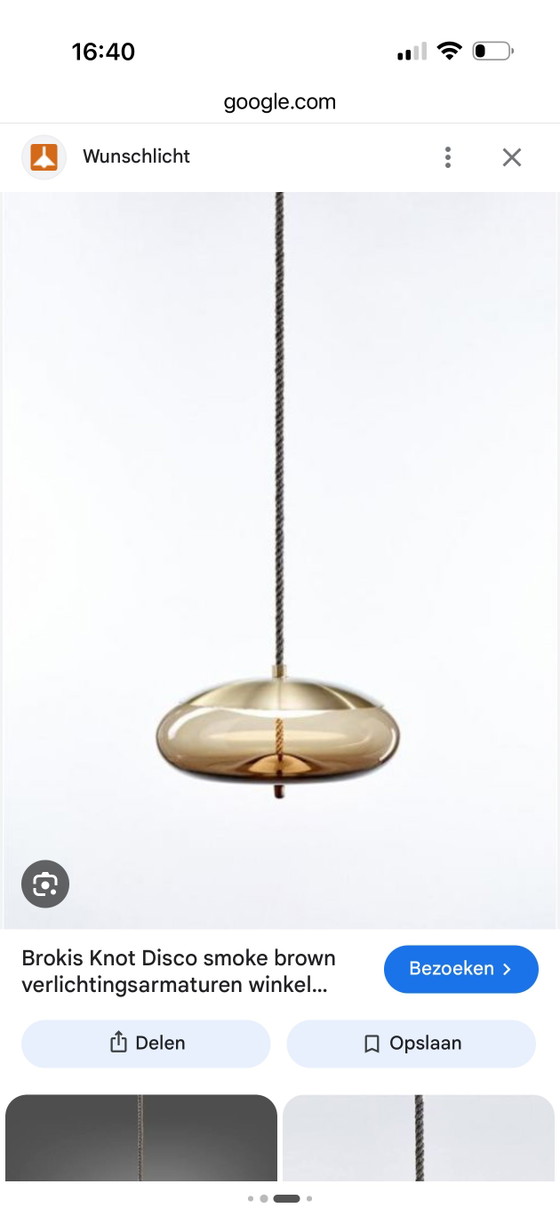 Brokis Knot Disco Lamp – Ceiling lights, Glass, Brass (photo 3 of 5)