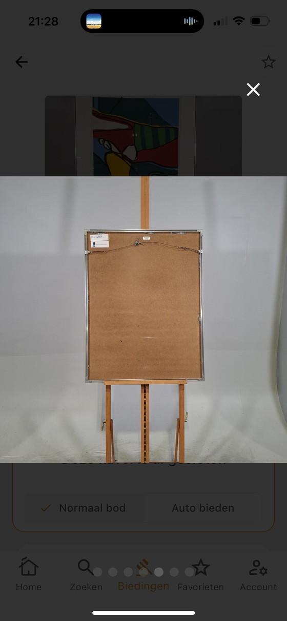 Image 1 of Michiel Poort - 18th hole 37/75 - 1989 - 70x90 cm framed