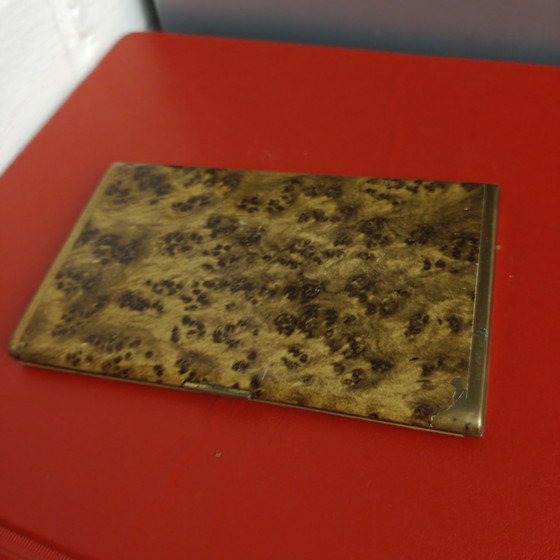 Vintage Faux Tortoiseshell Cigarette Case – Art Deco Style – 15 × 9 Cm – Gifts, Other (photo 3 of 7)