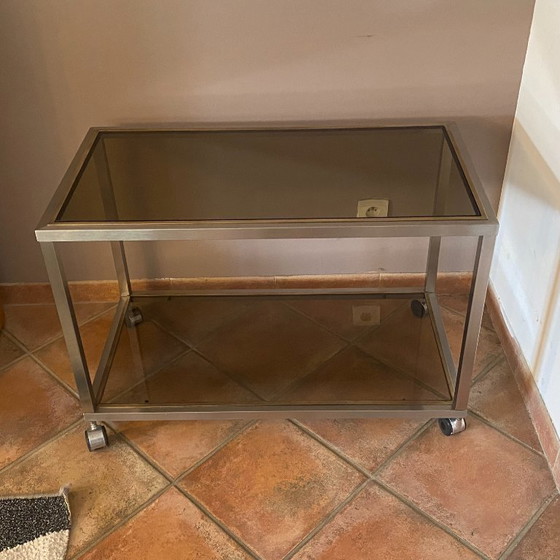 Image 1 of Table basse, console Roche Bobois. 1970. 86x46.