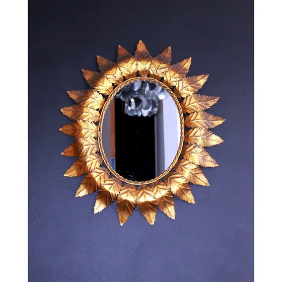 Image 1 of Vintage oval sun mirror