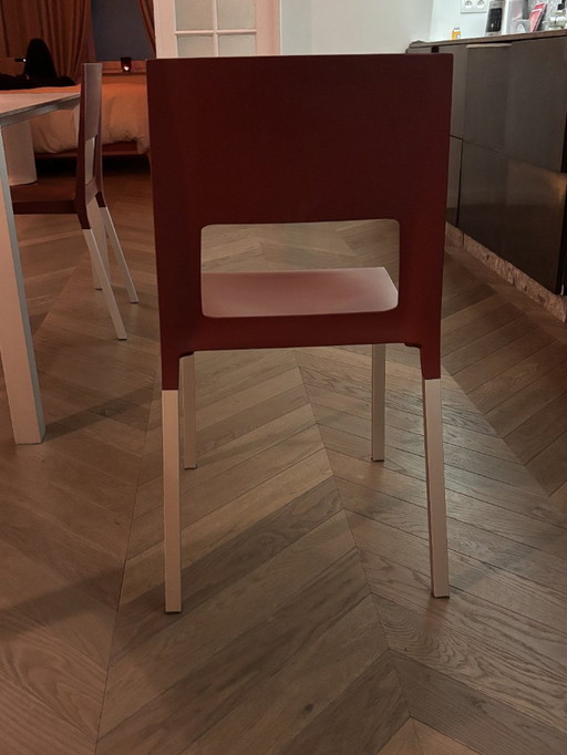 4x Kristalia FACE chairs red | designer chairs | set of 4