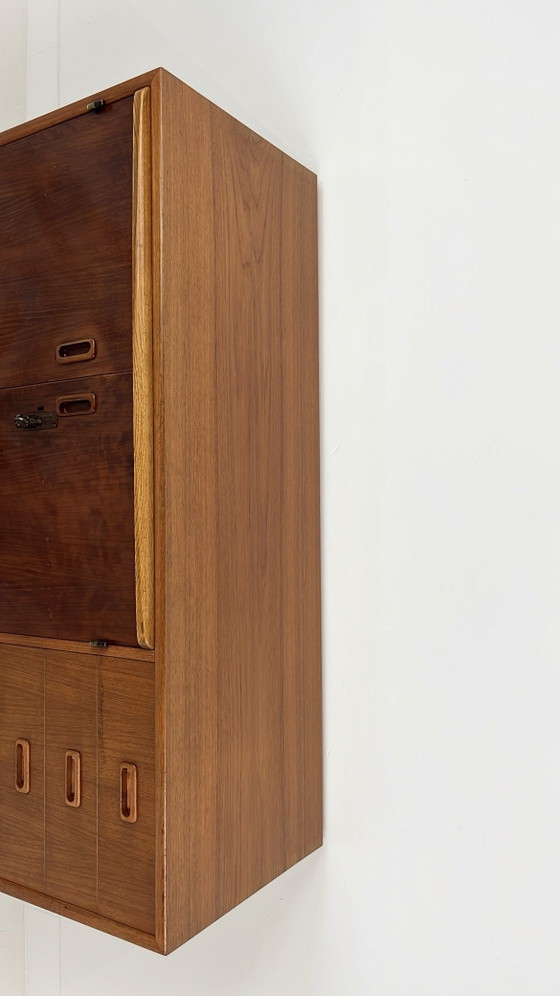 Swedish vintage teak veneer bookcase – Wall cabinet, Wood (photo 7 of 20)
