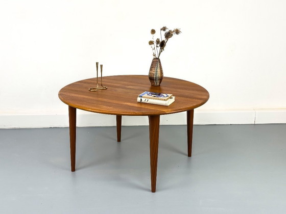 Image 1 of Circular Teak Coffee Table from Mikael Laursen, 1960s