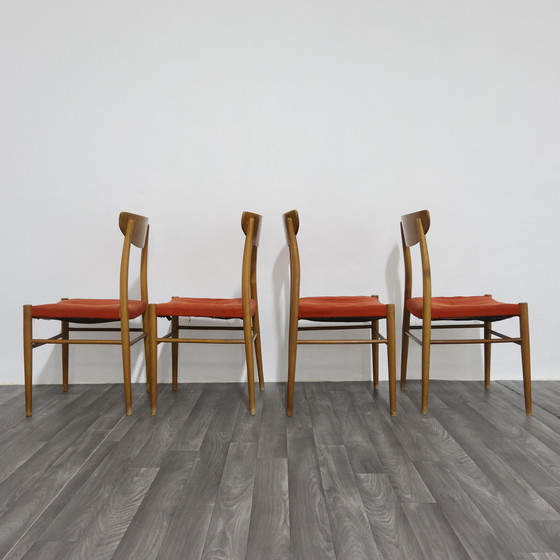 Image 1 of Set Da Pranzo 4 Sedie Design Scandinavo Anni "60 Design Modernariato