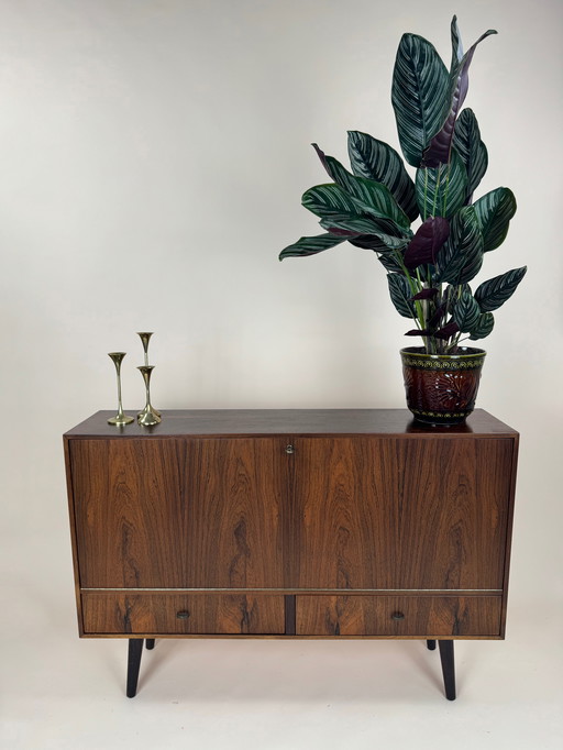 Mid-Century palissander Drop-Front kabinet - Scandinavische elegantie